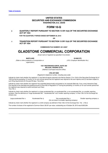 Thumbnail Gladstone Commercial 10-Q Quarterly Report FY 