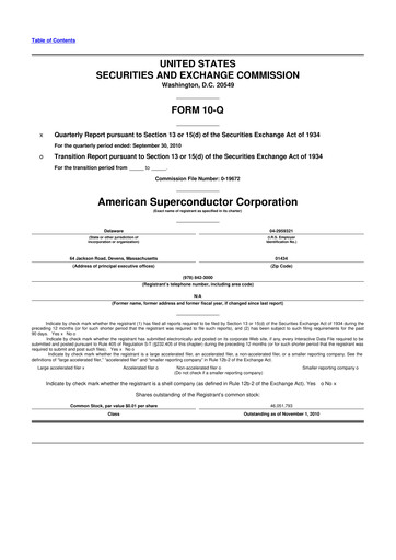 Vorschaubild American Superconductor Corporation 10-Q Quartalsbericht 2011 