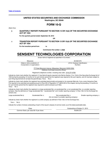 Thumbnail Sensient Technologies
 10-Q Quarterly Report FY2010 