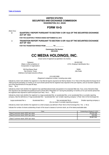 Thumbnail iHeartMedia
 10-Q Quarterly Report FY 