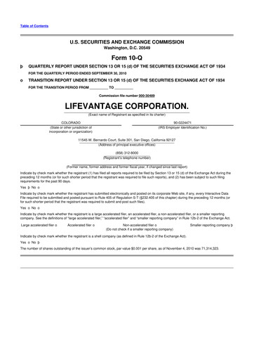 Thumbnail Lifevantage 10-Q Quarterly Report FY 