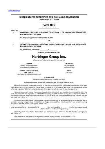 Thumbnail Spectrum Brands
 10-Q Quarterly Report FY 