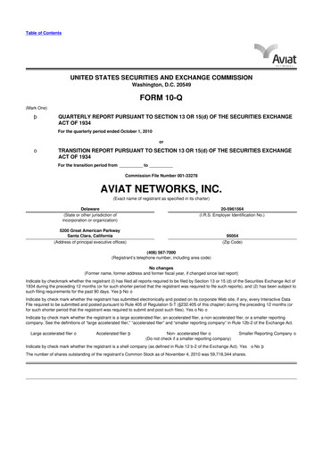 Thumbnail Aviat Networks 10-Q Quarterly Report FY 