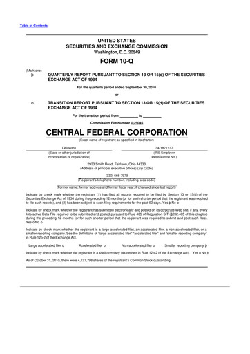 Thumbnail CF Bankshares 10-Q Quarterly Report FY 