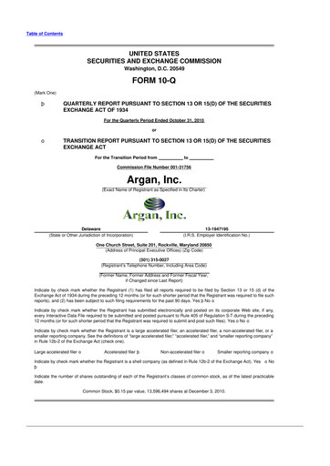 Thumbnail Argan 10-Q Quarterly Report FY 