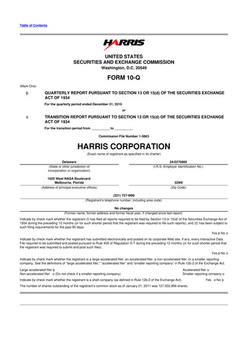 Thumbnail L3Harris Technologies 10-Q Quarterly Report FY2011 