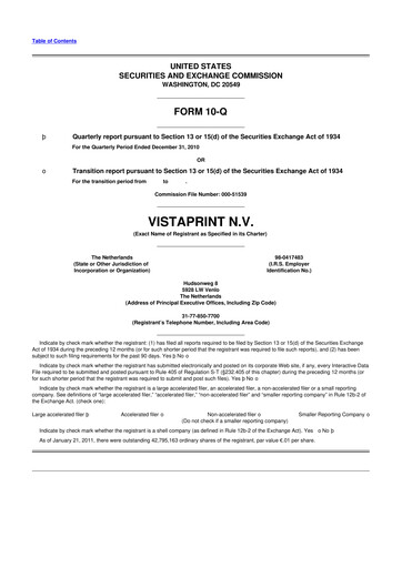 Thumbnail Cimpress 10-Q Quarterly Report FY2011 