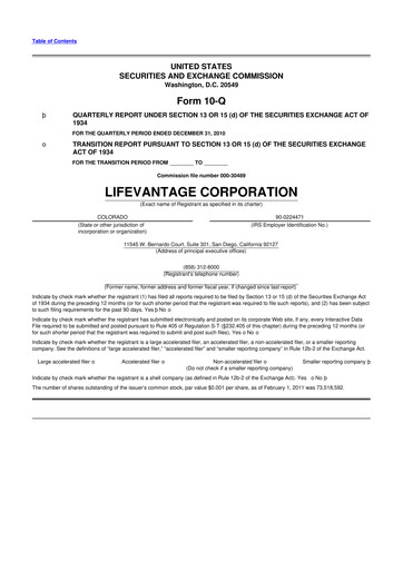 Thumbnail Lifevantage 10-Q Quarterly Report FY 