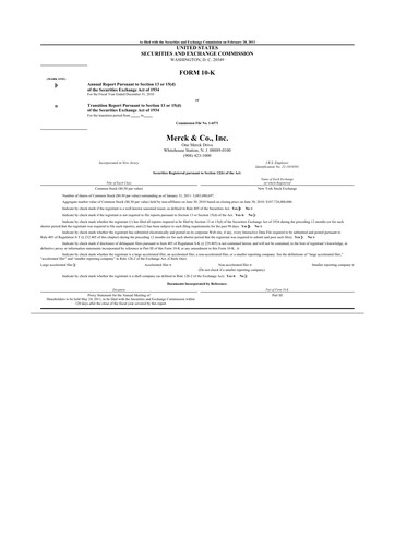 Thumbnail Merck 10-K Annual Report 2010