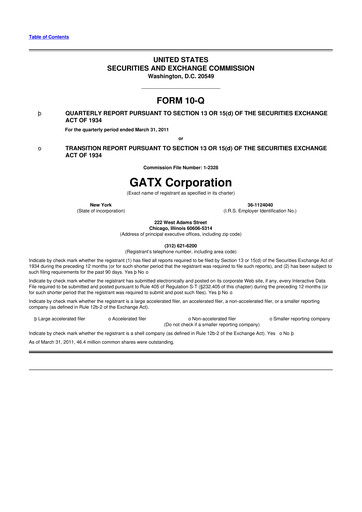 Thumbnail GATX 10-Q Quarterly Report FY2011 