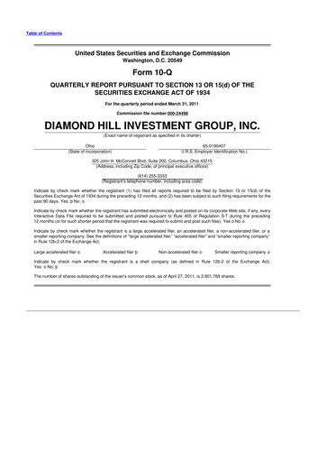 Thumbnail Diamond Hill Investment Group 10-Q Quarterly Report FY 