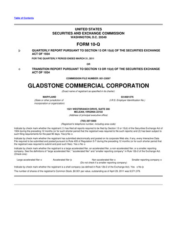 Thumbnail Gladstone Commercial 10-Q Quarterly Report FY 