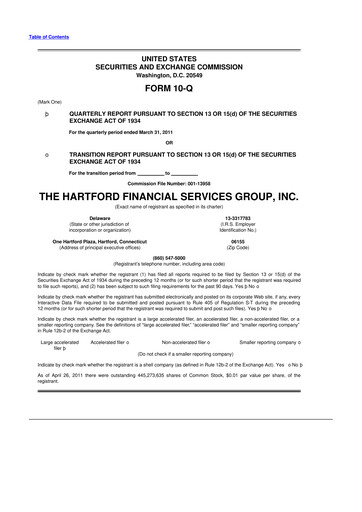 Vorschaubild The Hartford 10-Q Quartalsbericht 2011 