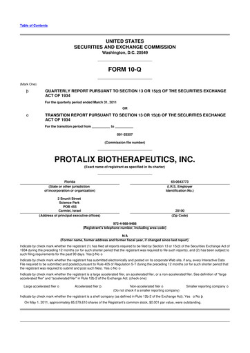 Thumbnail Protalix BioTherapeutics
 10-Q Quarterly Report FY 