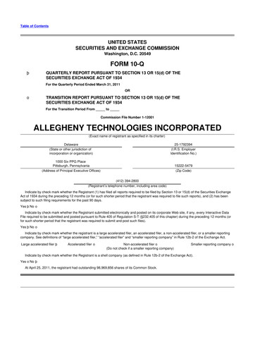 Thumbnail ATI Inc.
 10-Q Quarterly Report FY2011 