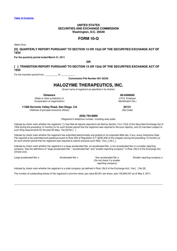 Thumbnail Halozyme Therapeutics 10-Q Quarterly Report FY 
