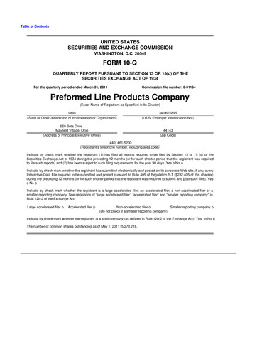 Thumbnail Preformed Line Products 10-Q Quarterly Report FY 