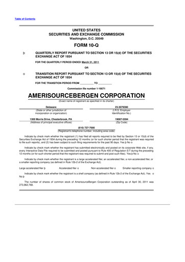 Vorschaubild Cencora 10-Q Quartalsbericht 2011 