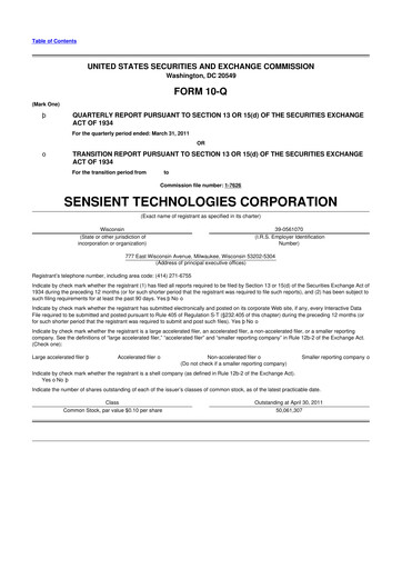 Thumbnail Sensient Technologies
 10-Q Quarterly Report FY2011 