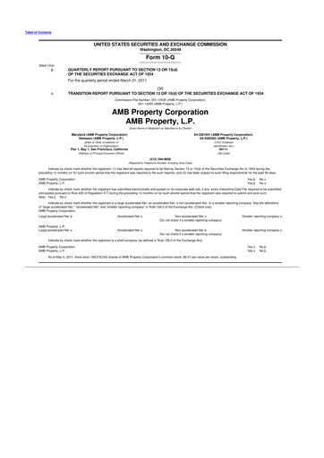 Thumbnail Prologis 10-Q Quarterly Report FY2011 