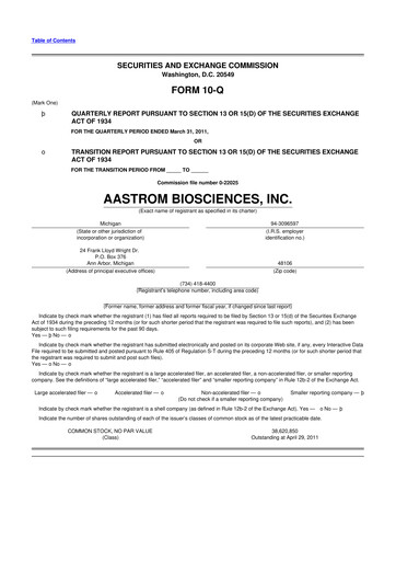 Thumbnail Vericel
 10-Q Quarterly Report FY 