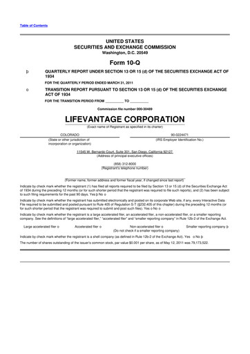 Thumbnail Lifevantage 10-Q Quarterly Report FY 