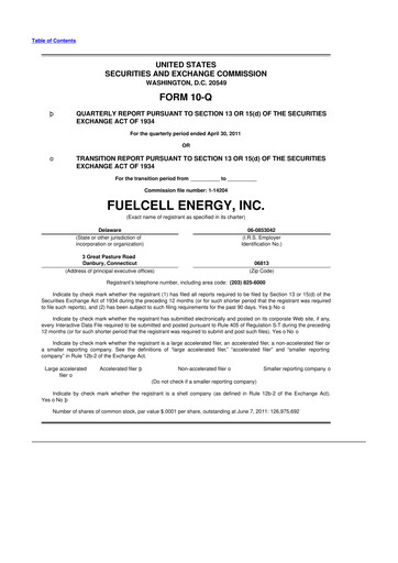 Vorschaubild FuelCell Energy
 10-Q Quartalsbericht  