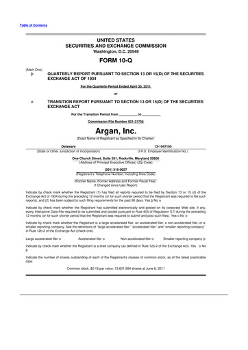 Thumbnail Argan 10-Q Quarterly Report FY 