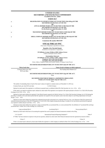 Thumbnail StealthGas 20-F Annual Report 