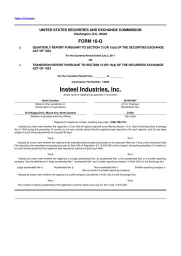 Thumbnail Insteel Industries 10-Q Quarterly Report FY2011 