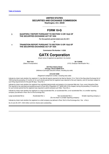 Thumbnail GATX 10-Q Quarterly Report FY2011 