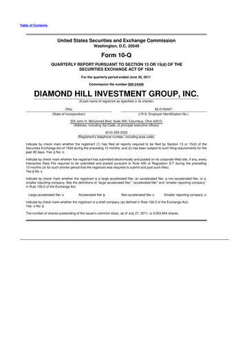 Thumbnail Diamond Hill Investment Group 10-Q Quarterly Report FY2011 