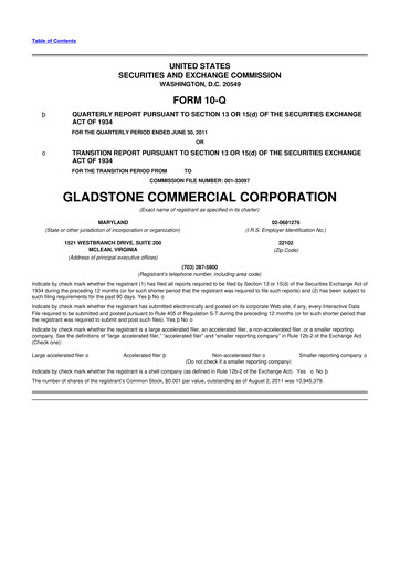 Thumbnail Gladstone Commercial 10-Q Quarterly Report FY2011 