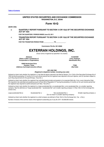 Miniature Archrock 10-Q Rapport trimestriel 2011 