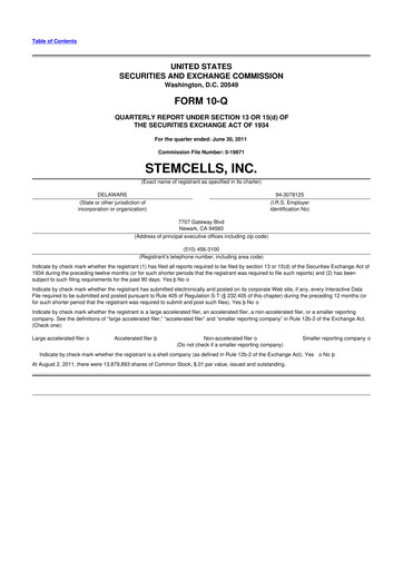 Miniature Microbot Medical
 10-Q Rapport trimestriel 2011 