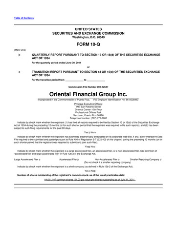 Thumbnail OFG Bancorp
 10-Q Quarterly Report FY2011 