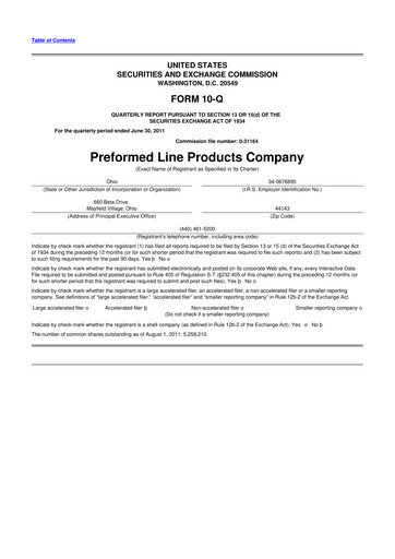 Thumbnail Preformed Line Products 10-Q Quarterly Report FY2011 