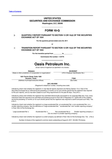 Thumbnail Chord Energy 10-Q Quarterly Report FY2011 