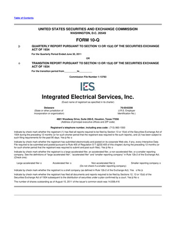 Thumbnail IES Holdings 10-Q Quarterly Report FY2011 