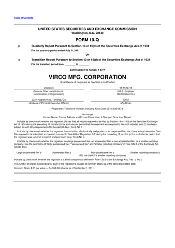 Thumbnail Virco Manufacturing 10-Q Quarterly Report FY2012 