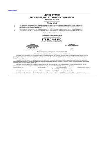 Thumbnail Steelcase 10-Q Quarterly Report FY2012 