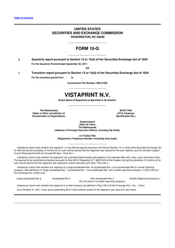 Thumbnail Cimpress 10-Q Quarterly Report FY2012 