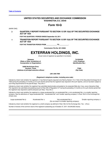 Miniature Archrock 10-Q Rapport trimestriel 2011 