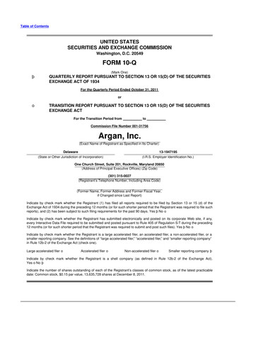 Thumbnail Argan 10-Q Quarterly Report FY2011 