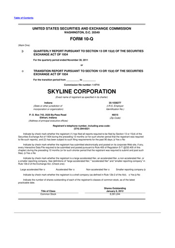 Miniature Champion Homes 10-Q Rapport trimestriel 2012 