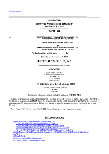 Thumbnail Penske Automotive Group 10-Q Quarterly Report FY 