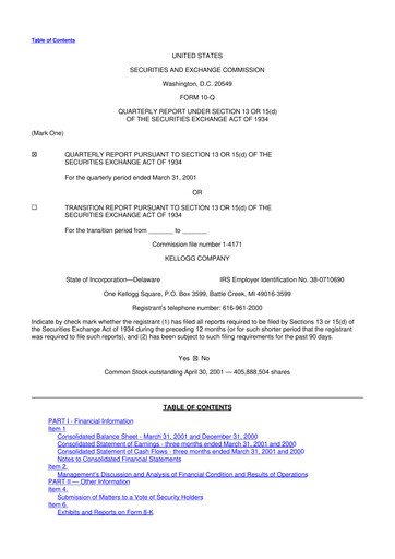 Thumbnail Kellanova 
 (Kellogg's) 10-Q Quarterly Report FY 