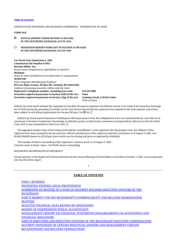 Thumbnail MillerKnoll 10-K Annual Report 