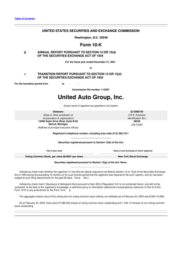 Thumbnail Penske Automotive Group 10-K Annual Report 2001
