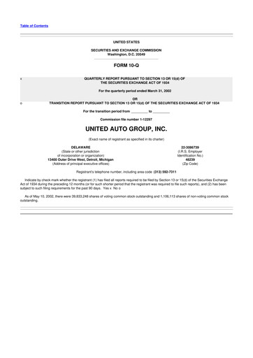 Thumbnail Penske Automotive Group 10-Q Quarterly Report FY 